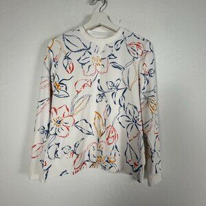 Peter Millar Womens Birdie Multi Floral Sport Golf Sweatshirt Small UPF 50+